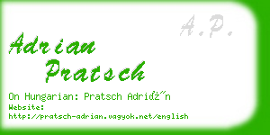 adrian pratsch business card